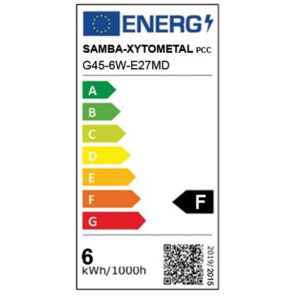 ΛΑΜΠΑ LED CROSS FILAMENT ΓΑΛΑΚΤΕΡΗ G45 6W Ε27 2700K 220-240V 660lm  360° DIMMABLE UNIVERSE – 1-U012294