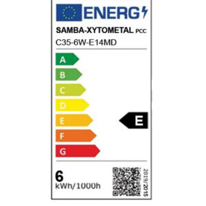 ΛΑΜΠΑ LED CROSS FILAMENT ΓΑΛΑΚΤΕΡΗ C35 6W E14 2700K 220-240V 660lm 360° DIMMABLE UNIVRSE – 1-U012317