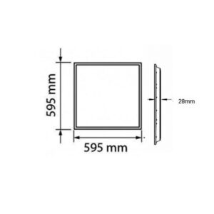 ΦΩΤΙΣΤΙΚΟ PANEL LED 60×60 48W 4000K 5090lm 120° AC150-265V BACKLIGHT LED CHIP SAMSUNSG ΑΛΟΥΜΙΝΙΟΥ ΛΕΥΚΟ PROFESSIONAL UNIVERSE – 1-U012331