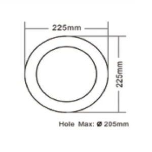 ΦΩΤΙΣΤΙΚΟ LED SLIM ΧΩΝΕΥΤΟ Φ225 18W 4000K 1620lm 120° LED CHIP SAMSUNG AC150-265V ΑΛΟΥΜΙΝΙΟΥ ΛΕΥΚΟ UNIVERSE – 1-U012355