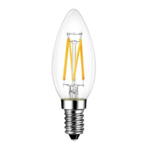 ΛΑΜΠΑ LED CROSS FILAMENT ΔΙΑΦΑΝΗ C35 6W Ε14 2700K 220-240V 660lm/E  360° DIMMABLE UNIVERSE – 1-U012713