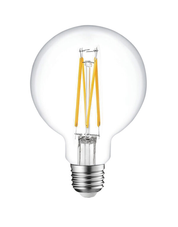 ΛΑΜΠΑ LED CROSS FILAMENT ΔΙΑΦΑΝΗ G95 8W E27 2700K 220-240V 1050lm/E 360° DIMMABLE UNIVERSE – 1-U012744