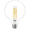 ΛΑΜΠΑ LED CROSS FILAMENT ΔΙΑΦΑΝΗ G125 12W E27 2700K 220-240V 1500lm/E 360° DIMMABLE UNIVERSE – 1-U012751