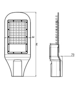 ΦΩΤΙΣΤΙΚΟ ΔΡΟΜΟΥ LED SMD DOB 100W 5000K 220-240V 10000lm 130°x60° IP65 ΓΚΡΙ UNIVERSE – 1-U013703