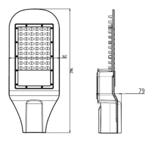 ΦΩΤΙΣΤΙΚΟ ΔΡΟΜΟΥ LED SMD DOB 100W 5000K 220-240V 10000lm 130°x60° IP65 ΓΚΡΙ UNIVERSE – 1-U013703