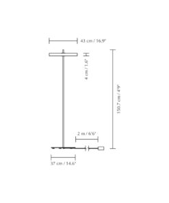 Asteria Floor anthracite O 43 x 150,7 cm – 1-UM2338