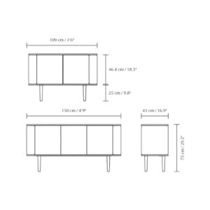 Treasures 2-door cabinet Black Oak frame – 1-UM5106