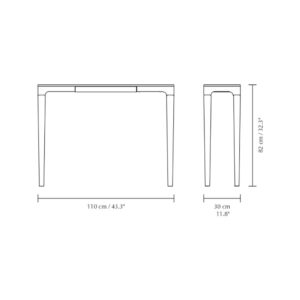 Heart’n’Soul Console Table 1.1m – Oak – 1-UM5653