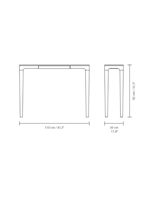 Heart’n’Soul Console Table 1.1m – Dark Oak – 1-UM5715
