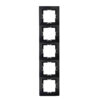 Cover frame for horizontal and vertical installation, 5-fold, HK05, mattblack – 1-K308350001