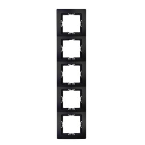 Cover frame for horizontal and vertical installation, 5-fold, HK05, mattblack – 1-K308350001