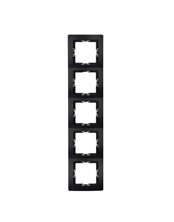 Cover frame for horizontal and vertical installation, 5-fold, HK05, mattblack – 1-K308350001