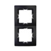 HK05 – cover frame for vertical and horizontal installation – 2-fold, colour: mattblack – 1-K308550007