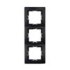 HK05 – cover frame for vertical and horizontal installation – 3-fold, colour: mattblack – 1-K308650000
