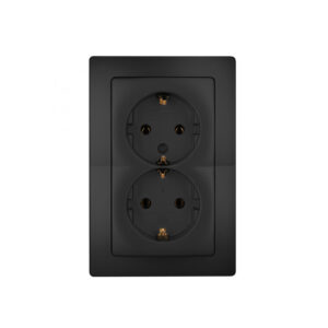 HK05 – double earthed socket outlet – colour: mattblack – 1-K941150004