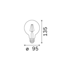E27 GLOBO D095 08W 3000K CRI80 TRASP – 1-ID101323