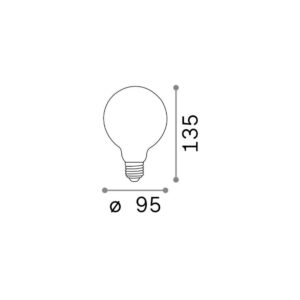 E27 GLOBO D095 08W 3000K CRI80 BIANCO – 1-ID101330