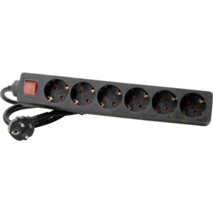 ΠΟΛΥΠΡΙΖΟ 6 ΘΕΣΕΩΝ ΜΕ ΚΑΛ. & ΔΙΑΚ. 1.4Μ ΜΑΥΡΟ  KOPP – 1-K120915006