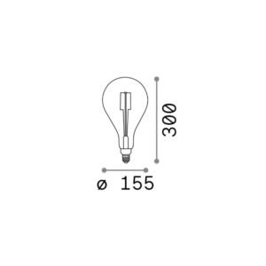E27 GOCCIA 08W 2200K CRI80 AMBRA – 1-ID130163