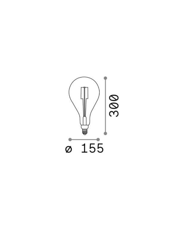 E27 GOCCIA 08W 2200K CRI80 AMBRA – 1-ID130163
