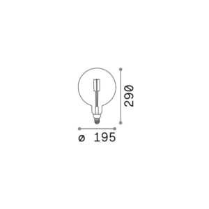 E27 GLOBO D195 04W 2200K CRI80 AMBRA – 1-ID130187