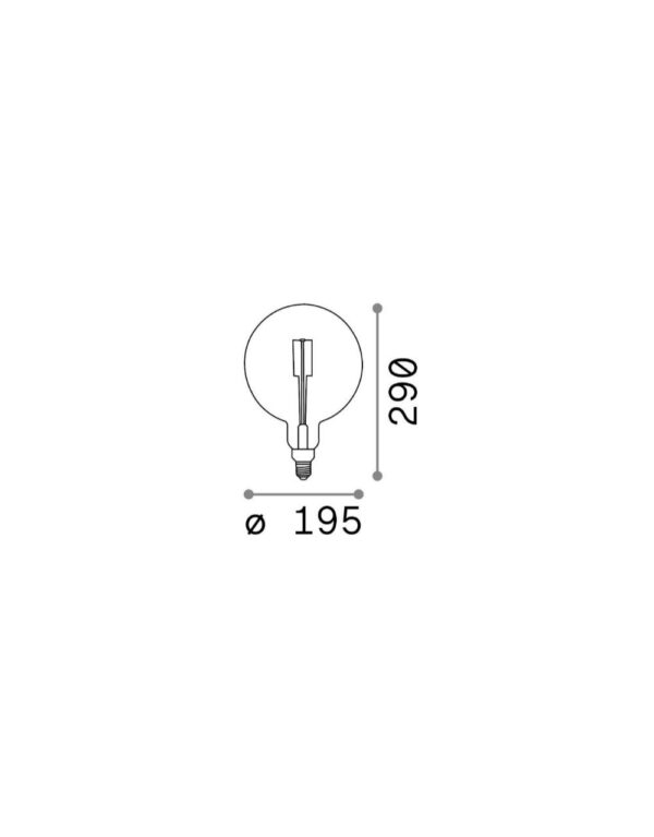 E27 GLOBO D195 04W 2200K CRI80 AMBRA – 1-ID130187