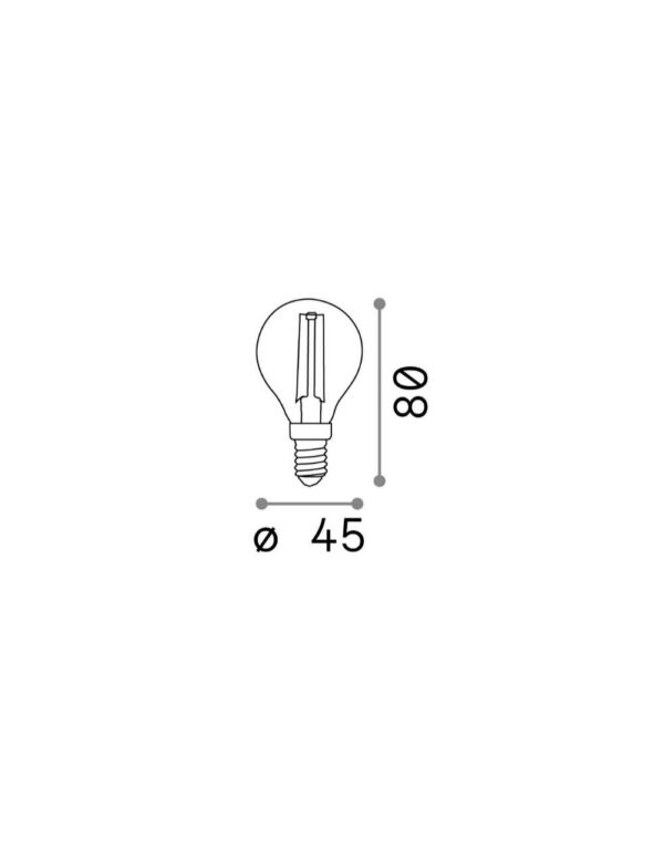 E14 SFERA 4W 2200K CRI80 AMBRA – 1-ID151656
