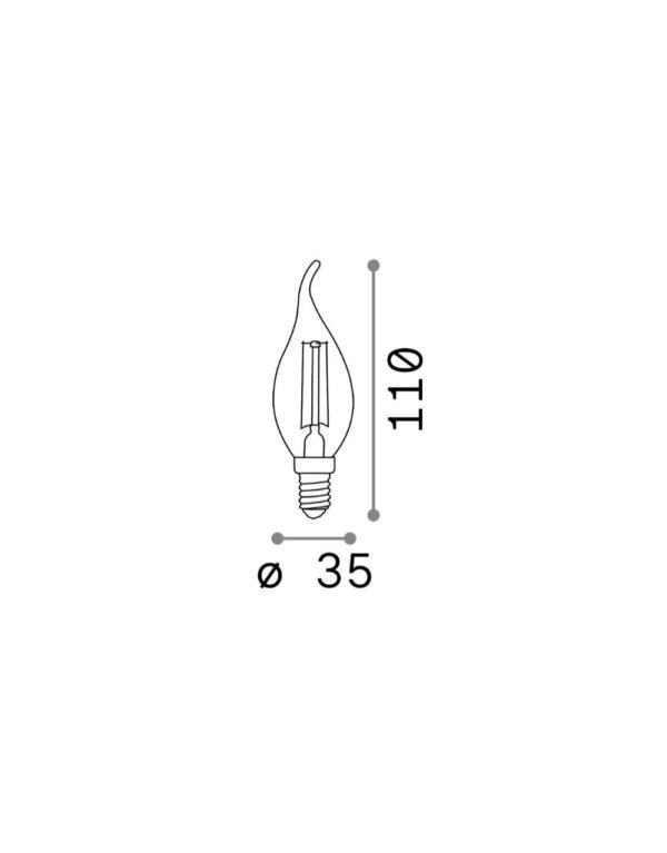 E14 CANDELA 4W 2200K CRI80 AMBRA – 1-ID151663