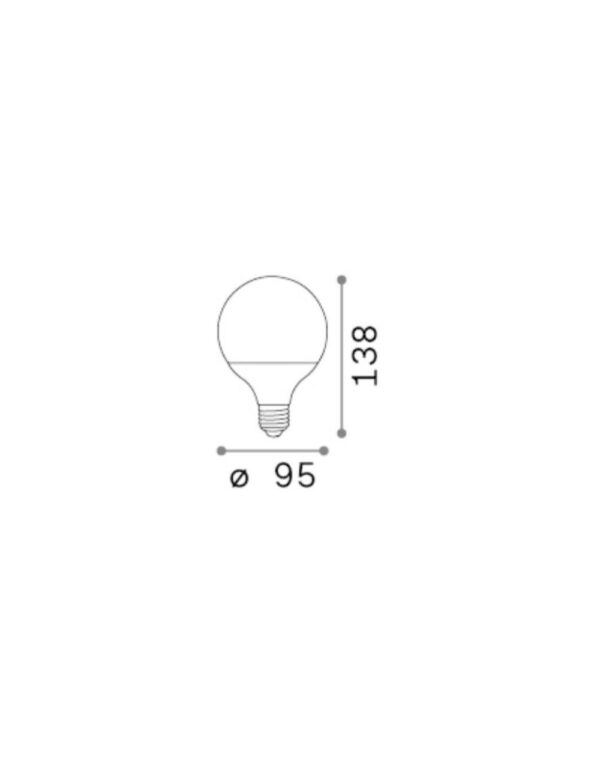 E27 GLOBO D095 14W 3000K CRI80 BIANCO – 1-ID151779