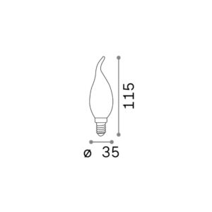 E14 CANDELA 4W 3000K CRI80 BIANCO – 1-ID151793