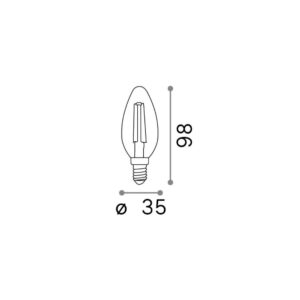 E14 OLIVA 4W 4000K CRI80 TRASP – 1-ID153933