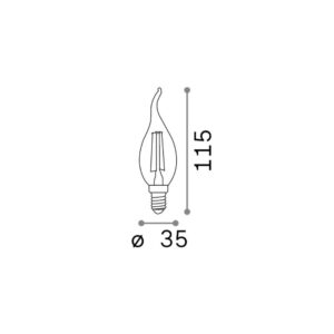 E14 CANDELA 4W 4000K CRI80 TRASP – 1-ID153940