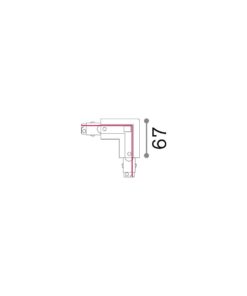 LINK 3-PHASE TRIMLESS L-CONNECTOR LEFT ON-OFF WH – 1-ID169705