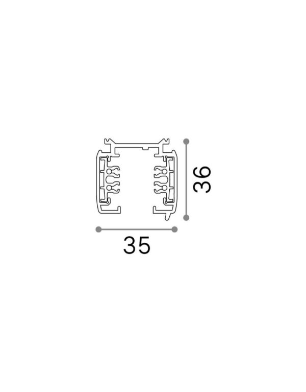 LINK 3-PHASE TRIMLESS PROFILE 2000 mm ON-OFF WH – 1-ID187976