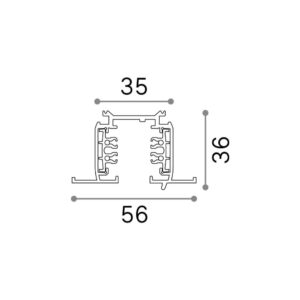 LINK 3-PHASE TRIM PROFILE 2000 mm ON-OFF BK – 1-ID188027