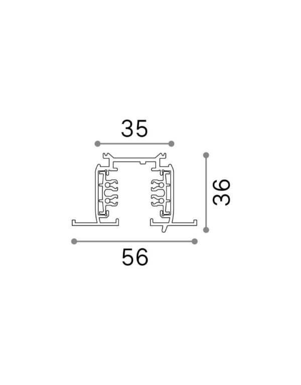 LINK 3-PHASE TRIM PROFILE 2000 mm ON-OFF BK – 1-ID188027