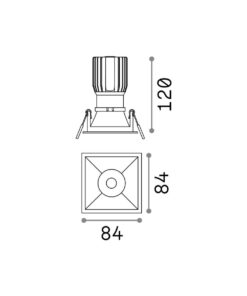GAME TRIM SQUARE 11W 3000K WH WH – 1-ID192376