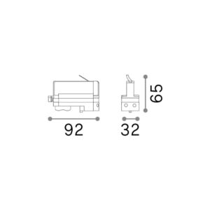 LINK 3-PHASE TRACK ADAPTOR ON-OFF BK – 1-ID194301
