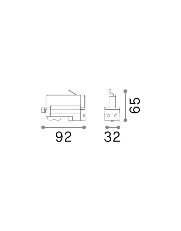 LINK 3-PHASE TRACK ADAPTOR ON-OFF BK – 1-ID194301