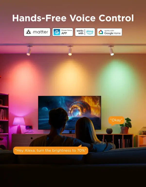 RGBWW Smart Wi-Fi LED Λάμπα Κερί Ε14 (2 pack) B600C Govee 1.SH.01.G072