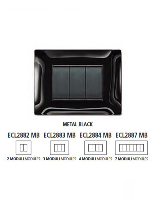 ΠΛΑΚΑ MYLIFE Q 2Μ ΜΑΥΡΟ ΜΕΤΑΛΛΙΚΟ – 2-ECL2882MB