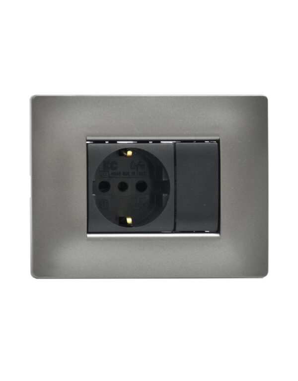 ΠΛΑΚΑ MYLIFE Q 3Μ ΑΛΟΥΜ ΣΚΟΥΡΟ – 2-ECL2883AN