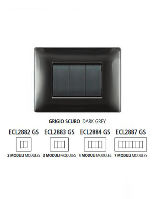 ΠΛΑΚΑ MYLIFE Q 4Μ ΣΚΟΥΡΟ ΓΚΡΙ – 2-ECL2884GS