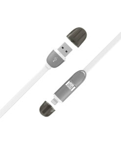 ΚΑΛΩΔΙΟ ΦΟΡΤΙΣΗΣ ΜΕ MICROUSB & LIGHTING MFI 1M ΛΕΥΚΟ ELECTRALINE – 2-EL500332