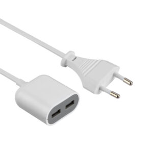 ΠΡΟΕΚΤΑΣΗ ΚΑΛΩΔΙΟΥ 1,5Μ ΜΕ ΔΙΠΟΛΙΚΟ ΦΙΣ & 2ΧUSB (2.4A)-ΓΚΡΙ ELECTRALINE – 2-EL500342