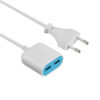 ΠΡΟΕΚΤΑΣΗ ΚΑΛΩΔΙΟΥ 1,5Μ ΜΕ ΔΙΠΟΛΙΚΟ ΦΙΣ & 2ΧUSB (2.4A)-ΜΠΛΕ ELECTRALINE – 2-EL500343