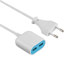 ΠΡΟΕΚΤΑΣΗ ΚΑΛΩΔΙΟΥ 1,5Μ ΜΕ ΔΙΠΟΛΙΚΟ ΦΙΣ & 2ΧUSB (2.4A)-ΜΠΛΕ ELECTRALINE – 2-EL500343