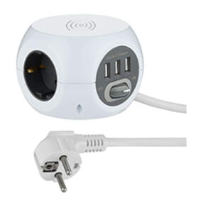 ΠΟΛΥΠΡΙΖΟ 3 ΘΕΣΕΩΝ, 3ΧUSB (2.4A) ΚΑΙ ΑΣΥΡΜΑΤΗ ΕΠΑΓΩΓΙΚΗ ΦΟΡΤΙΣΗ ΜΕ 1,5Μ ΚΑΛΩΔΙΟ ΚΑΙ ΔΙΑΚΟΠΤΗ ELECTRALINE – 2-EL62079