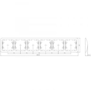 Asteria Mini – Pearl White 31 x 10,5 cm, 2.7m cordset – 1-UM2206