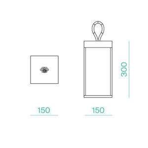 DIOGENE ΕΠΙΤΡΑΠΕΖΙΟ ΜΑΥΡΟ ΕΠΑΝΑΦ. LED 2,2W IP65 LOGICA – 2-MC42722